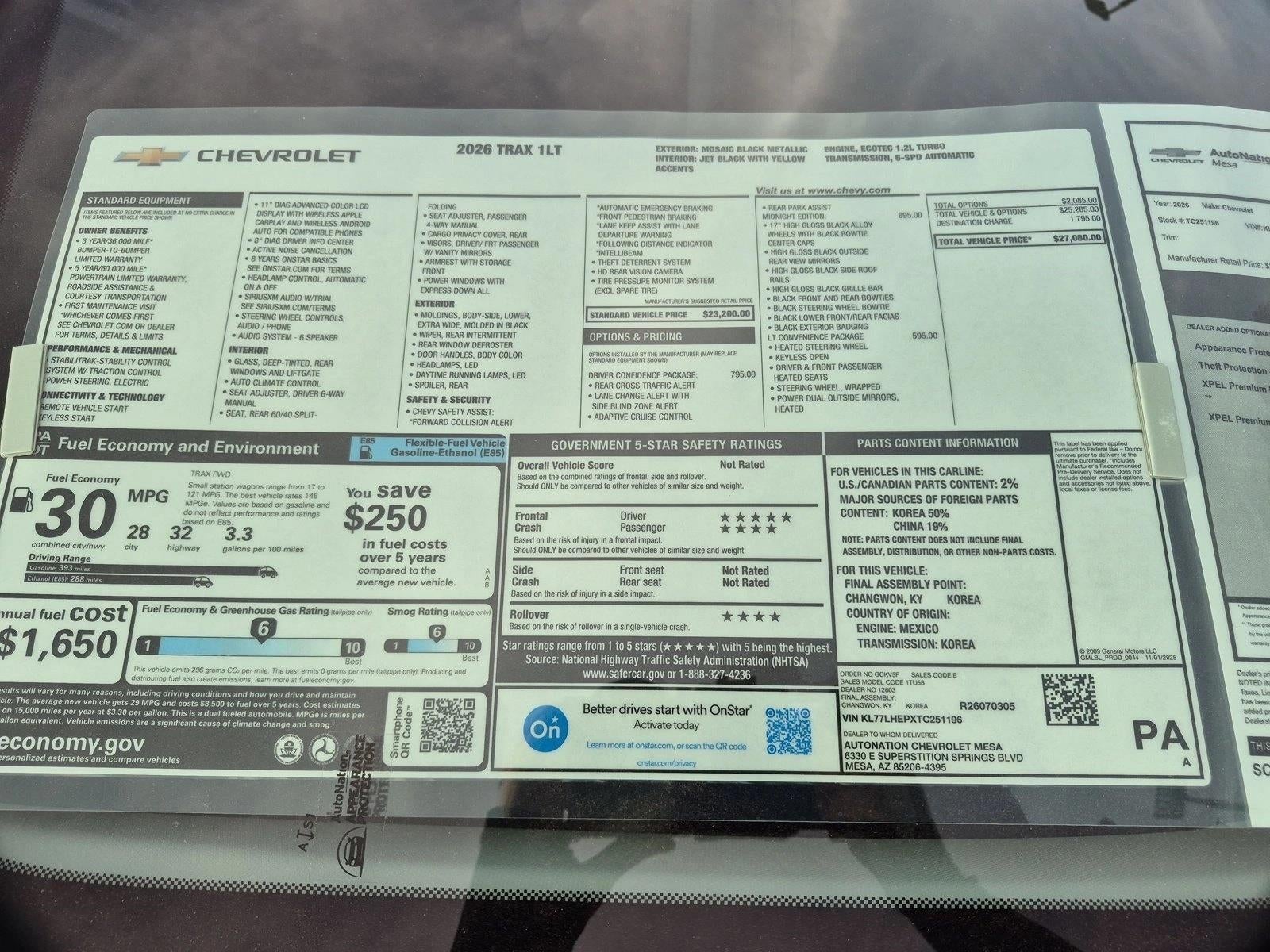 2026 Chevrolet Trax LT