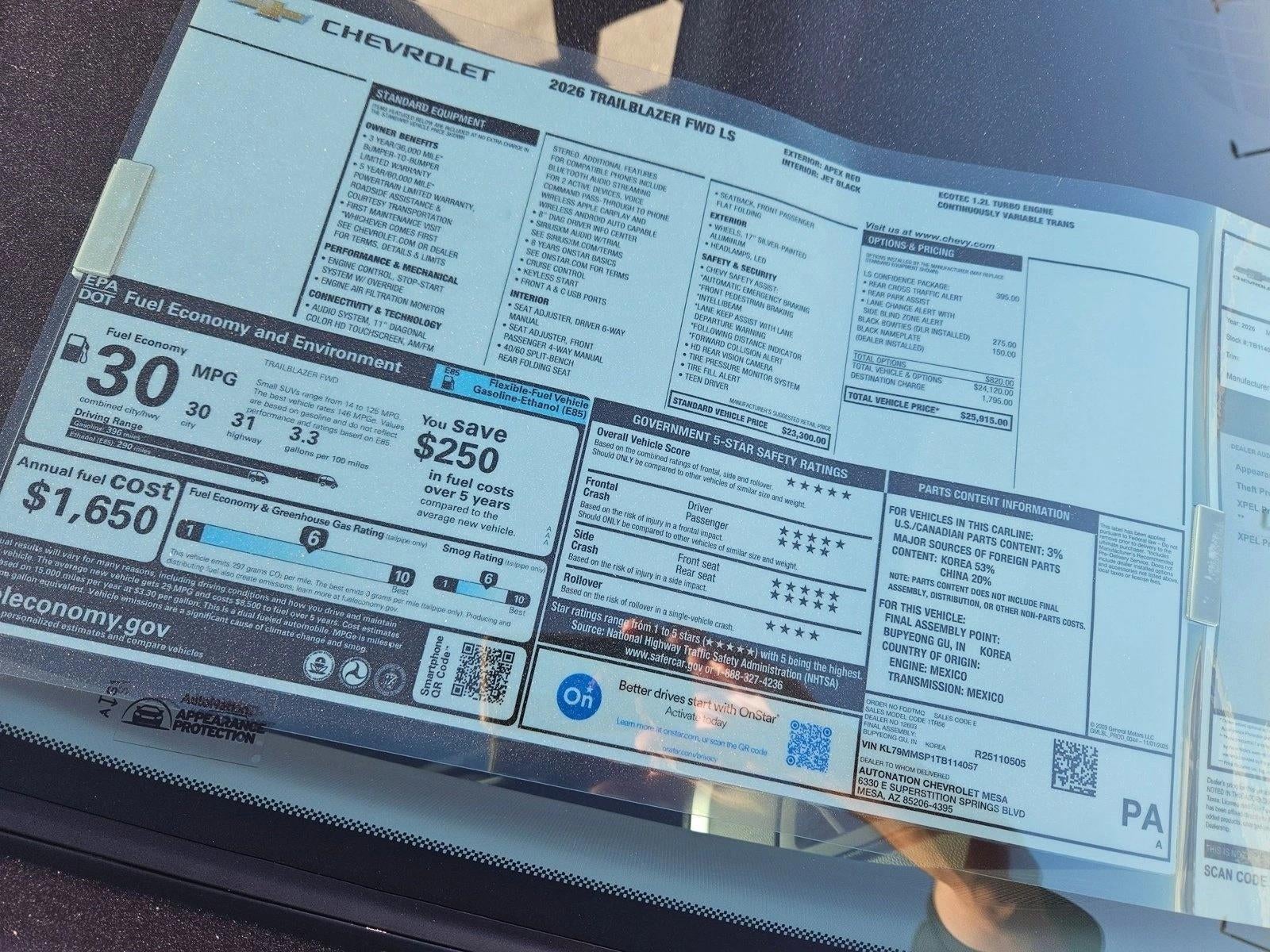 2026 Chevrolet Trailblazer LS