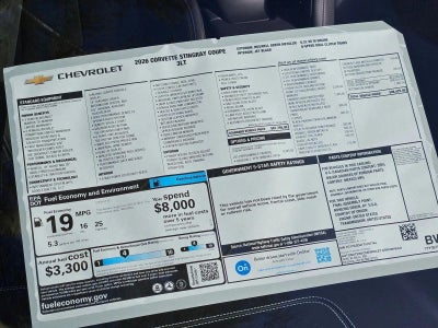 2026 Chevrolet Corvette Stingray 3LT