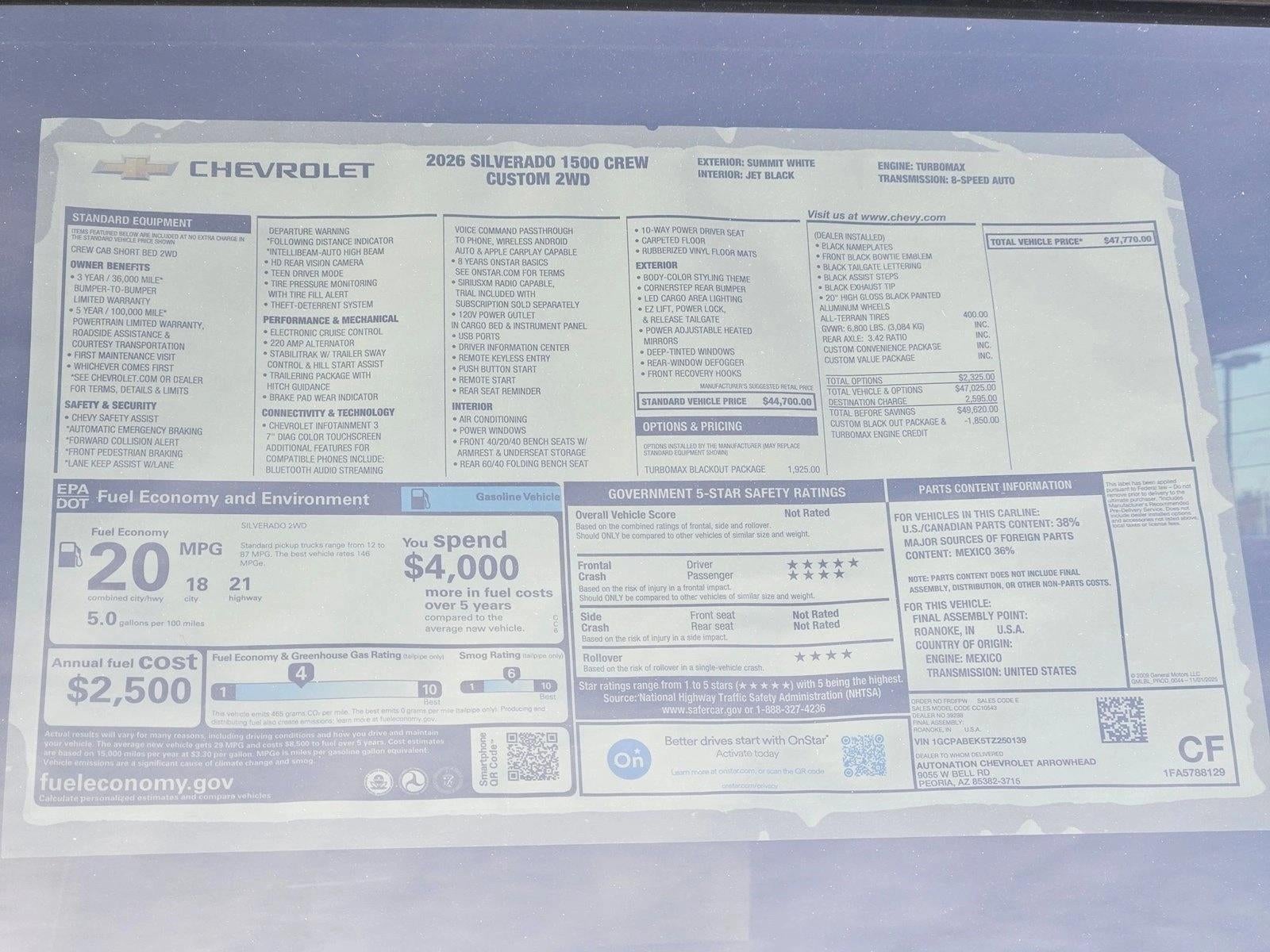 2026 Chevrolet Silverado 1500 Custom