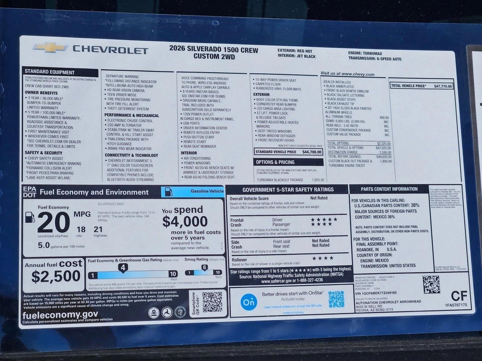 2026 Chevrolet Silverado 1500 Custom