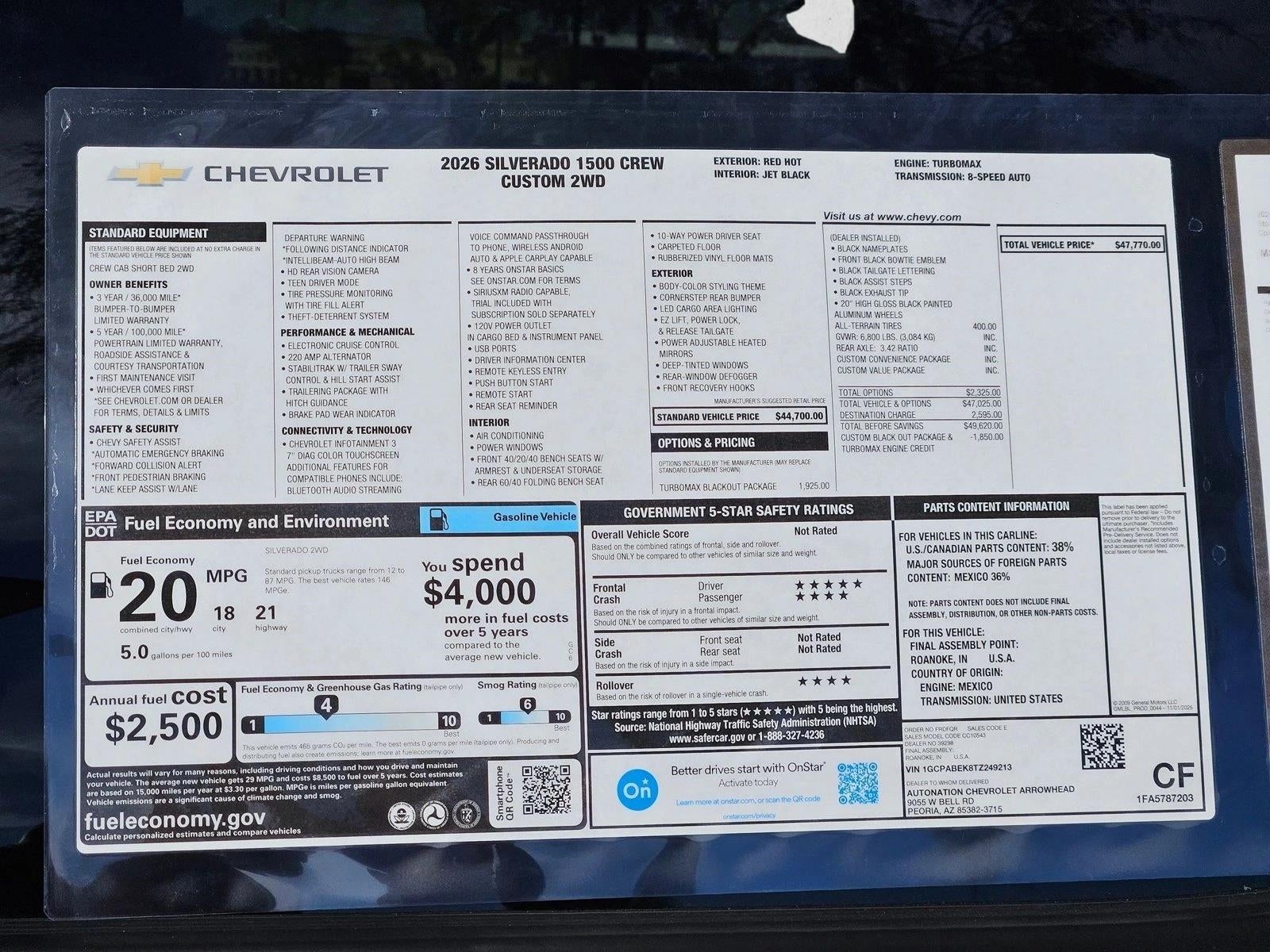 2026 Chevrolet Silverado 1500 Custom