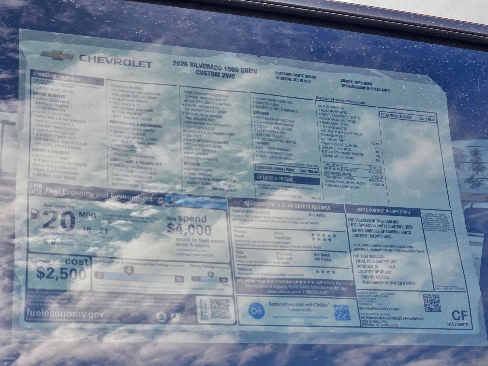 2026 Chevrolet Silverado 1500 Custom