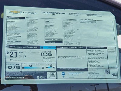 2026 Chevrolet Colorado WT