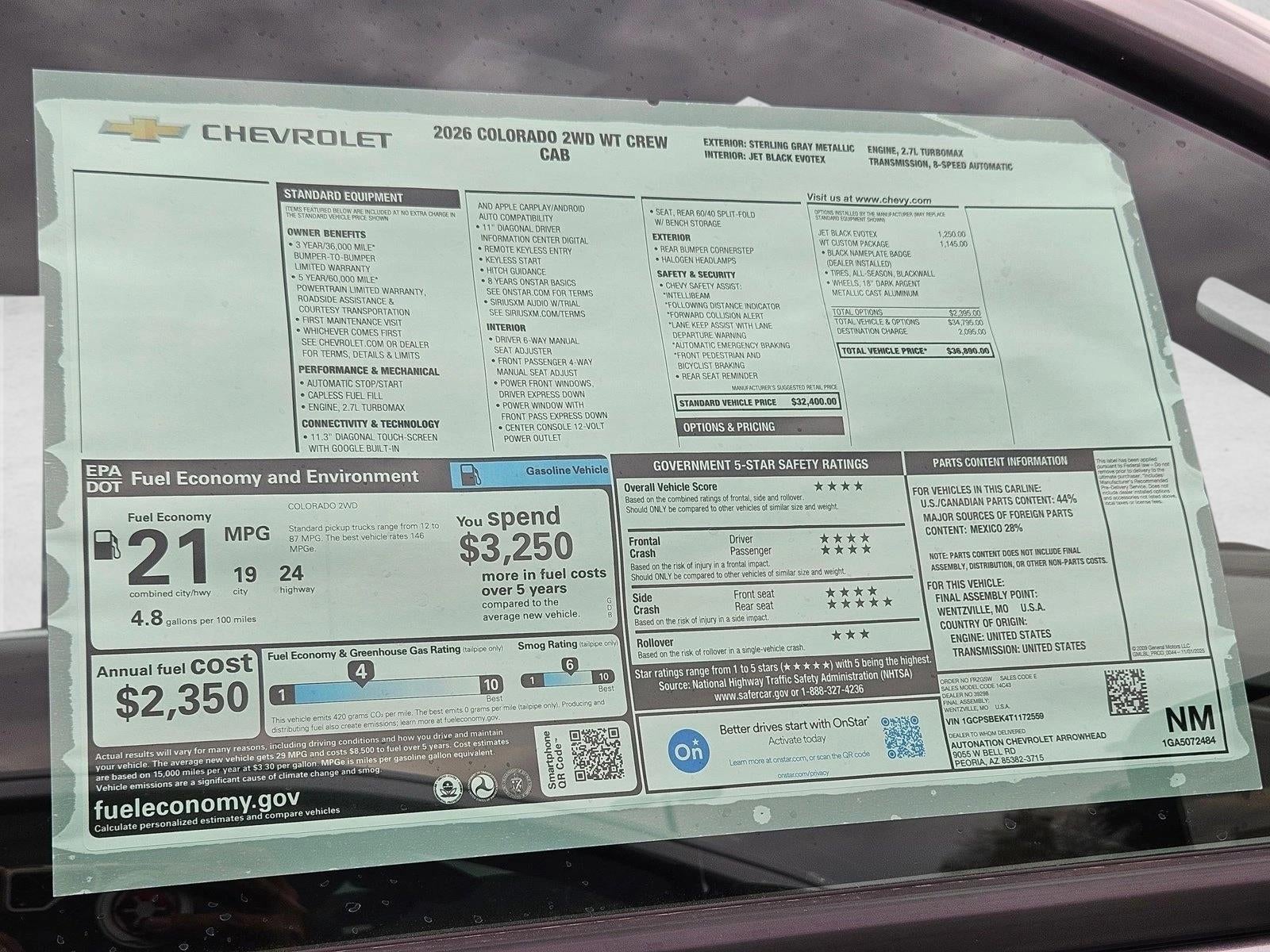 2026 Chevrolet Colorado WT