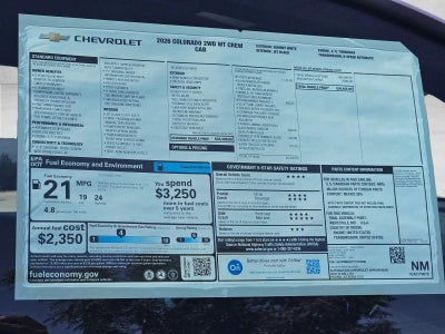 2026 Chevrolet Colorado WT