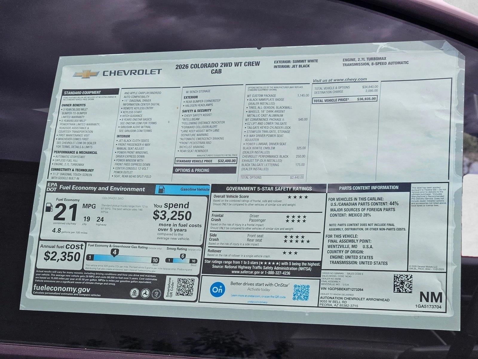 2026 Chevrolet Colorado WT