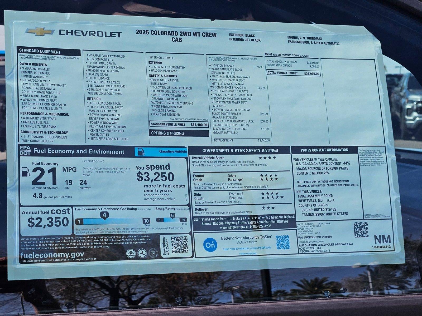 2026 Chevrolet Colorado WT