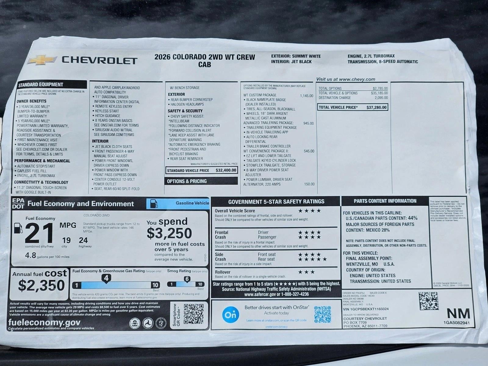 2026 Chevrolet Colorado WT