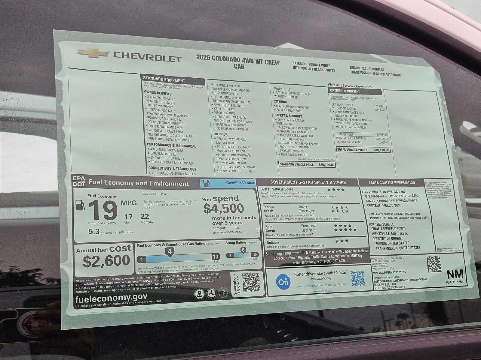 2026 Chevrolet Colorado WT