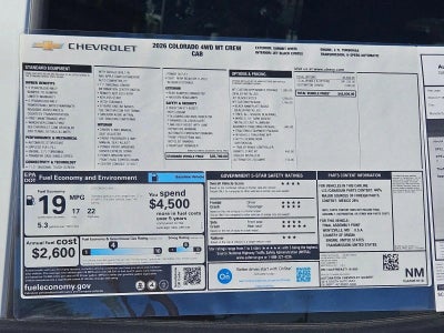 2026 Chevrolet Colorado WT