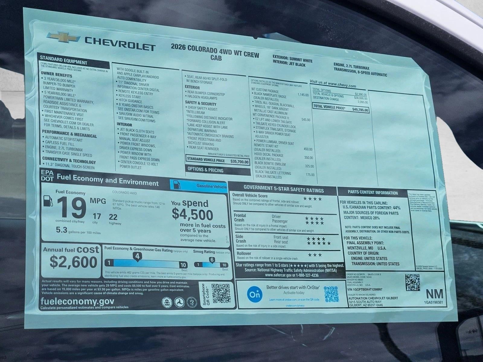 2026 Chevrolet Colorado WT