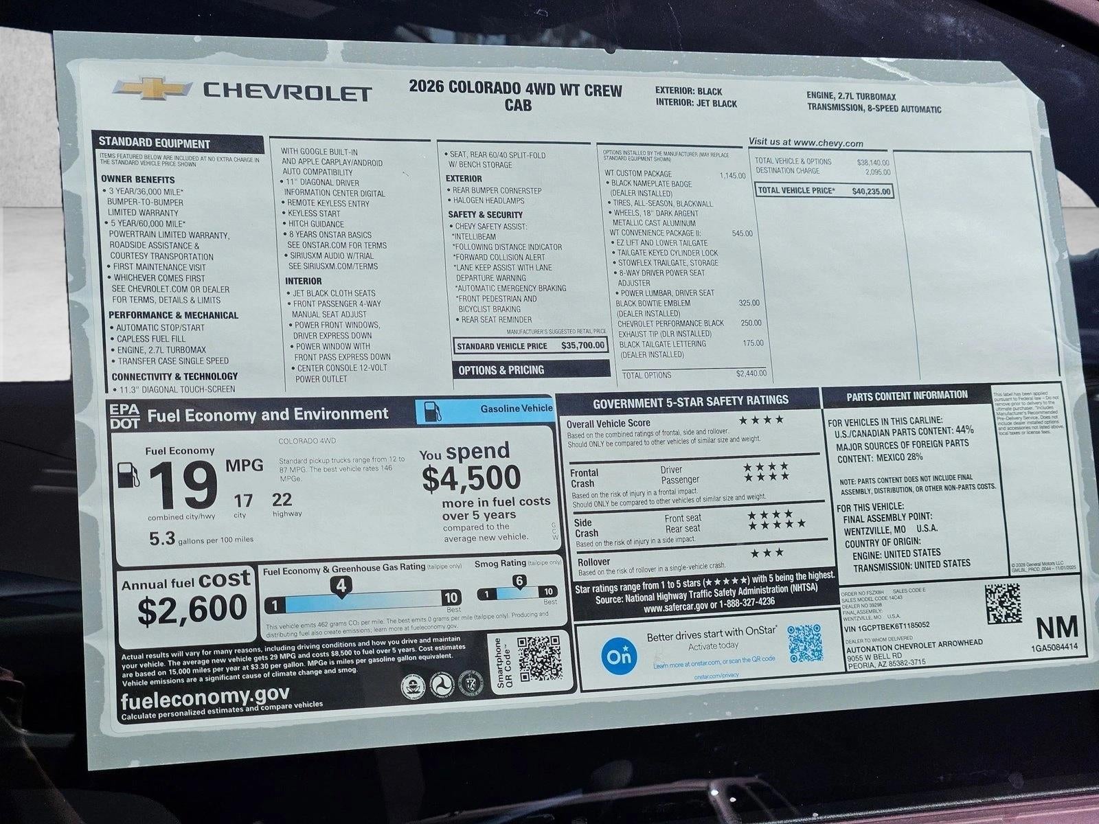 2026 Chevrolet Colorado WT