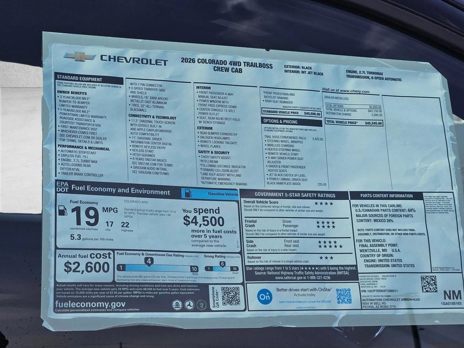 2026 Chevrolet Colorado Trail Boss