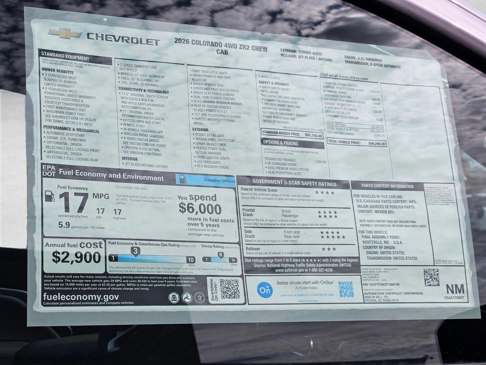 2026 Chevrolet Colorado ZR2