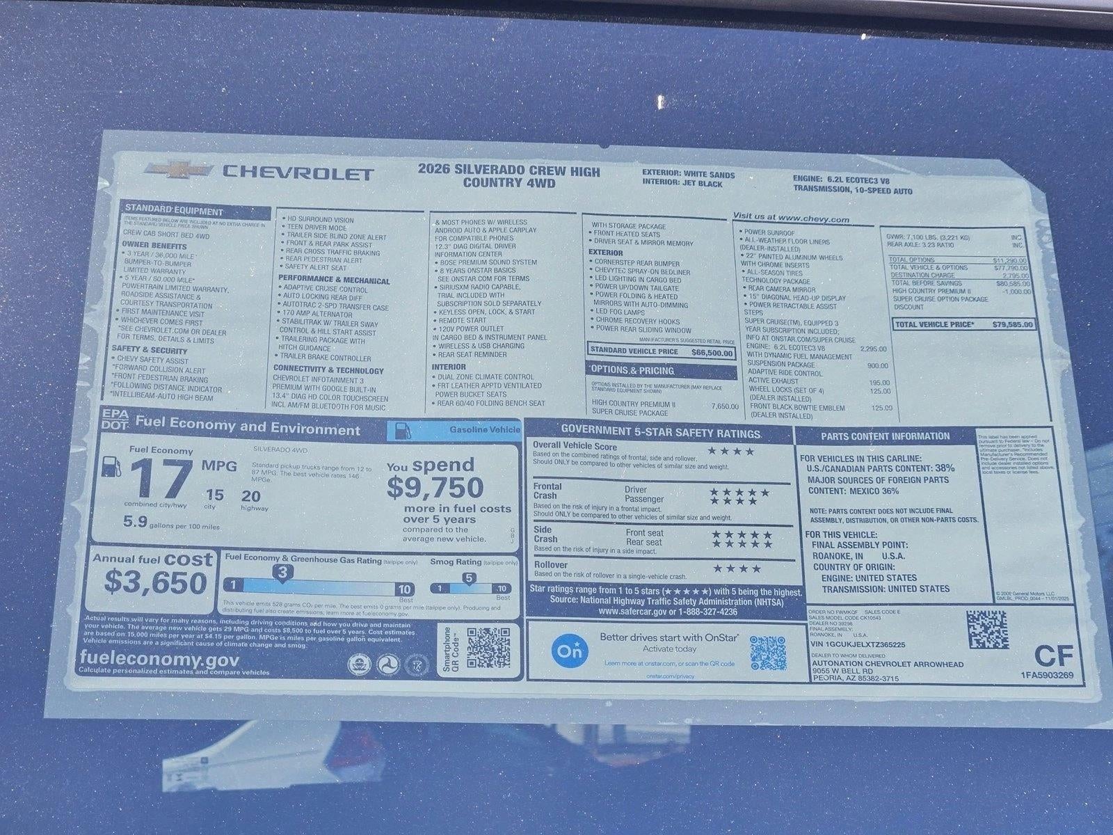 2026 Chevrolet Silverado 1500 High Country