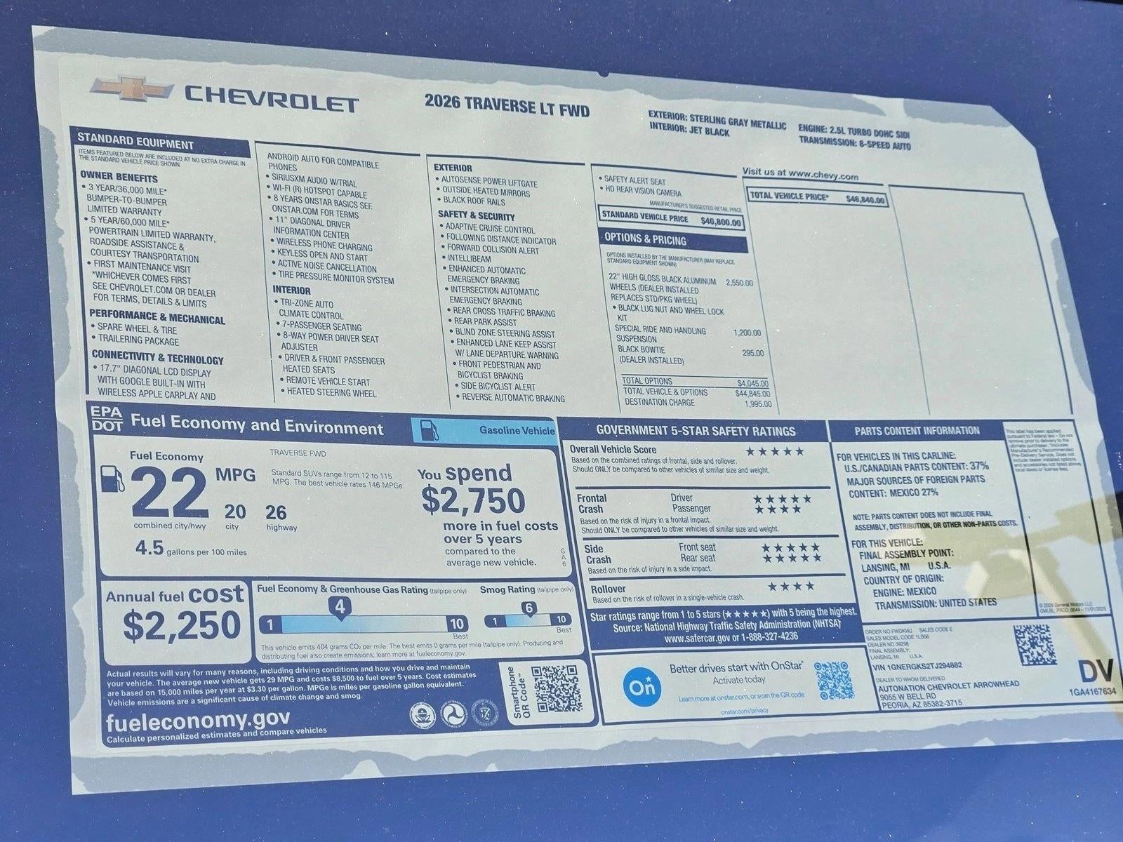 2026 Chevrolet Traverse LT