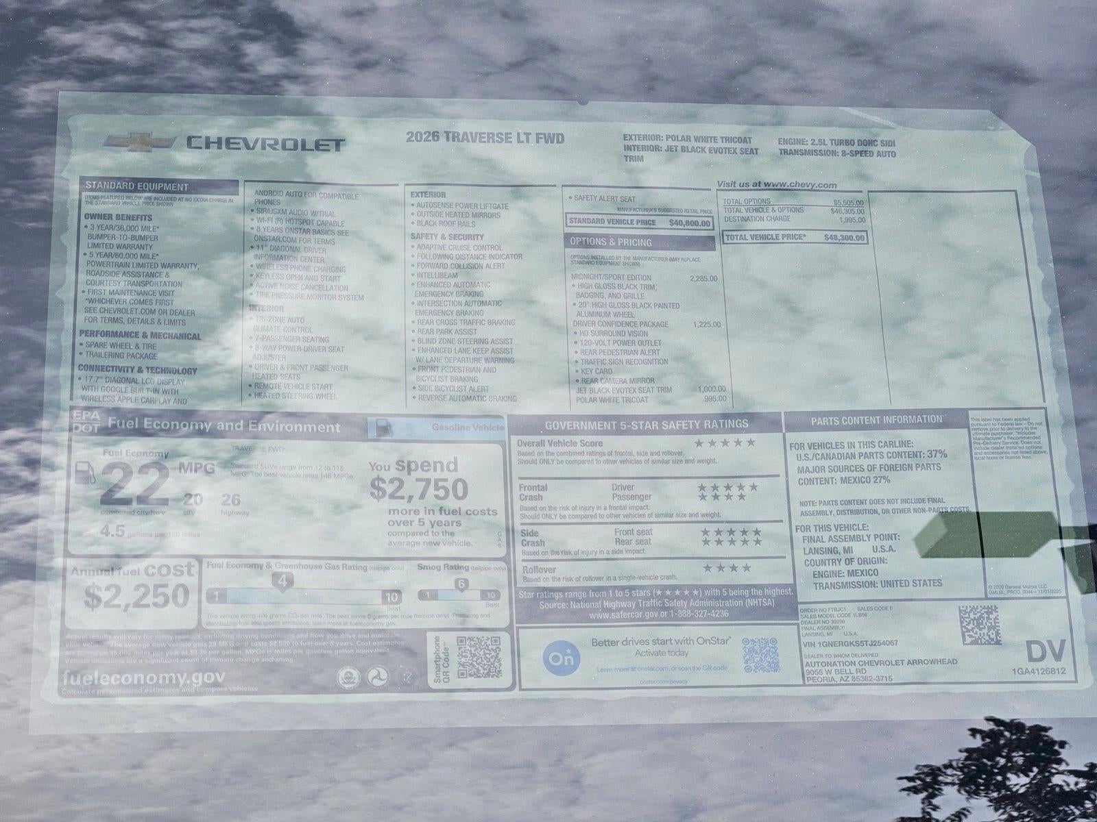 2026 Chevrolet Traverse LT