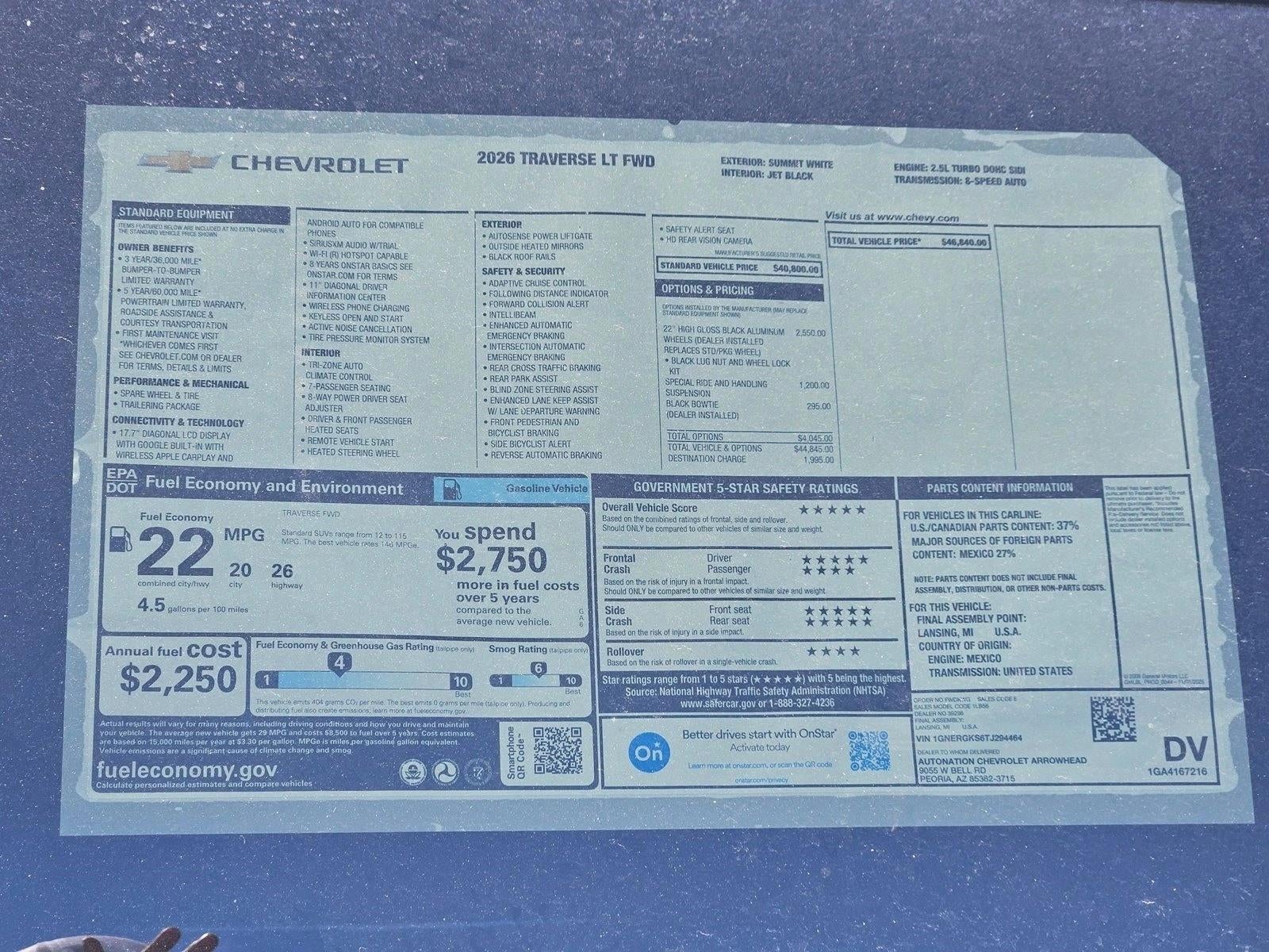 2026 Chevrolet Traverse LT