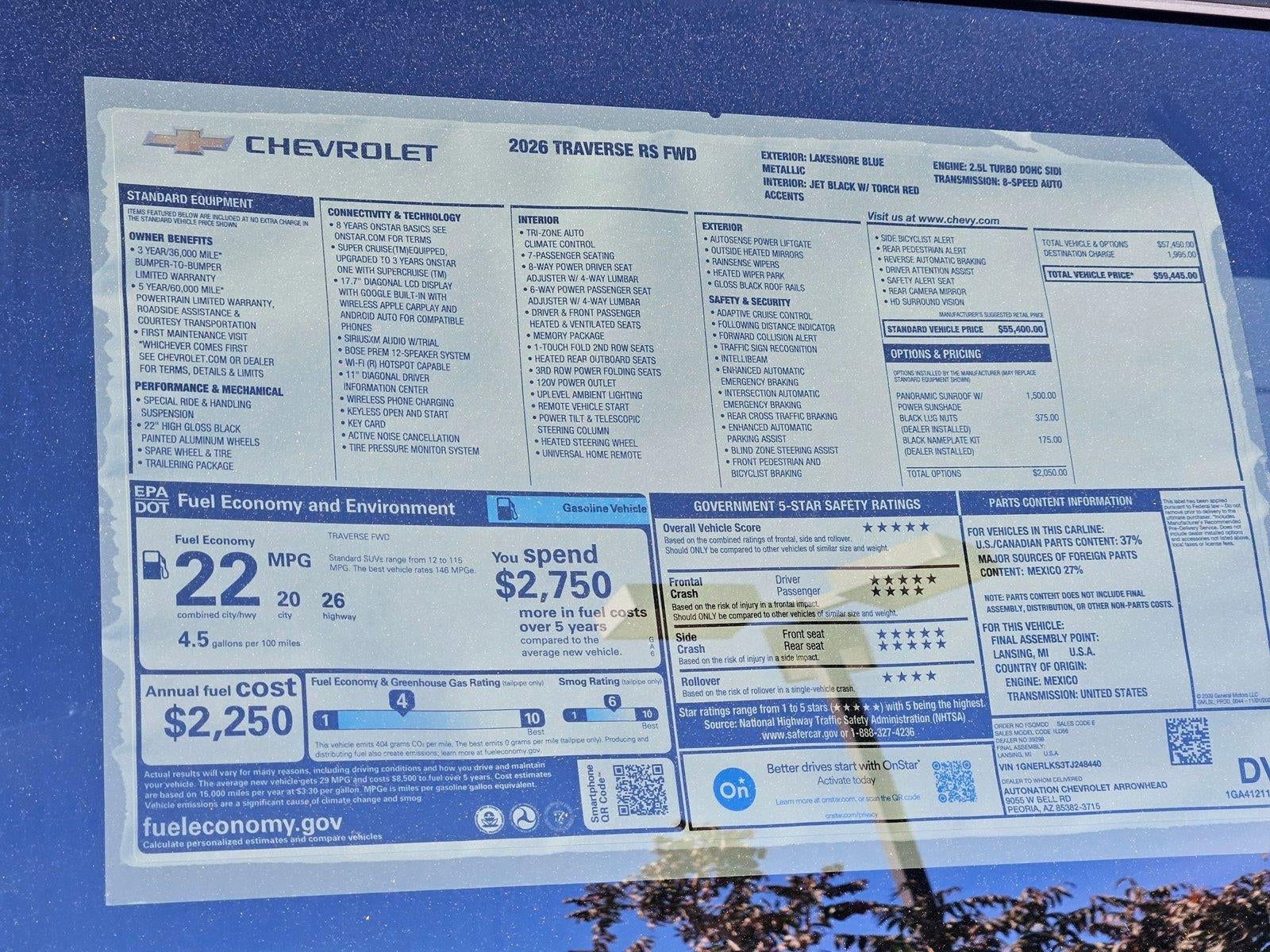 2026 Chevrolet Traverse RS