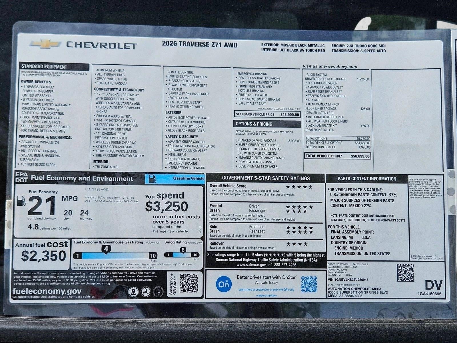 2026 Chevrolet Traverse Z71
