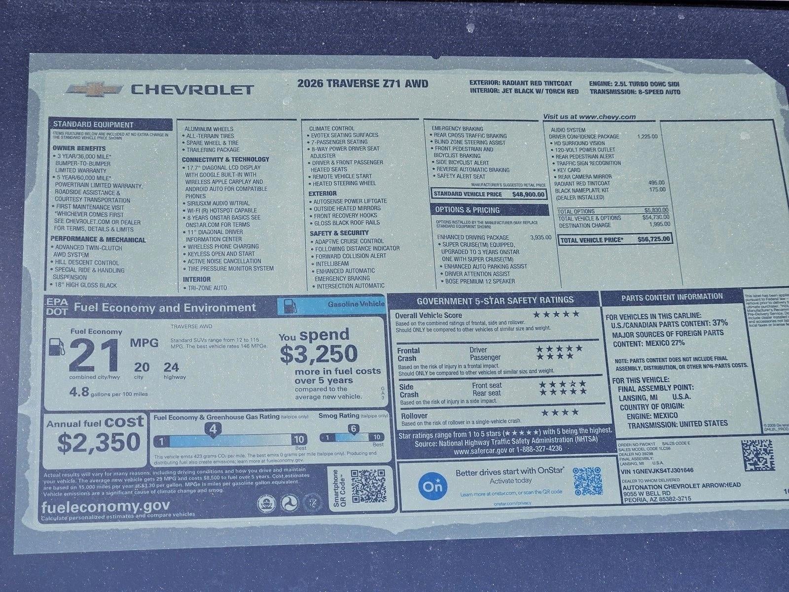 2026 Chevrolet Traverse Z71
