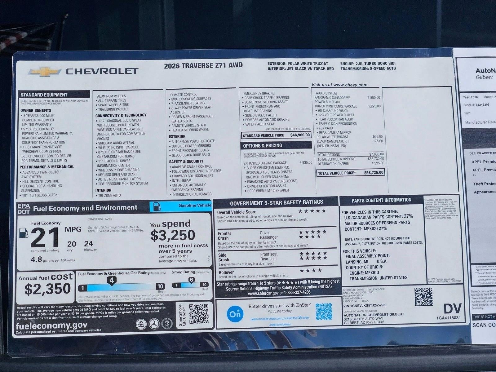 2026 Chevrolet Traverse Z71
