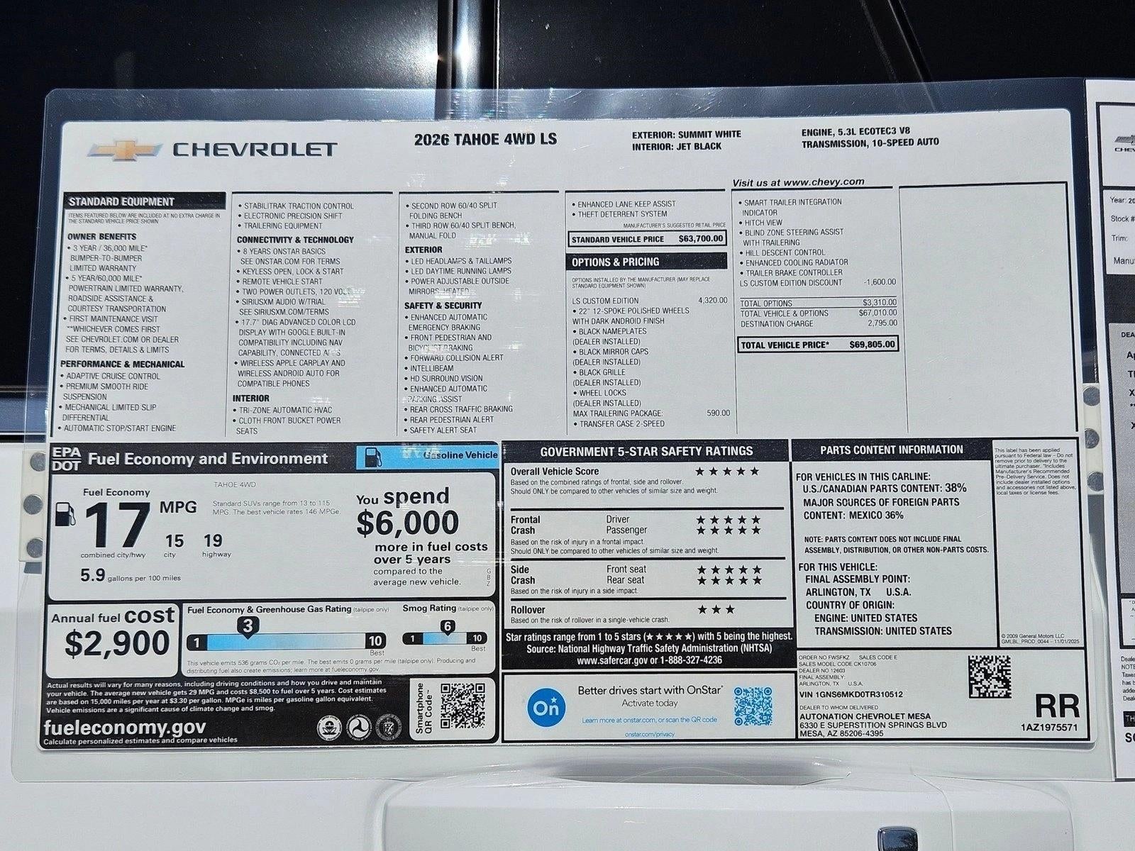 2026 Chevrolet Tahoe LS