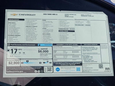 2026 Chevrolet Tahoe LS