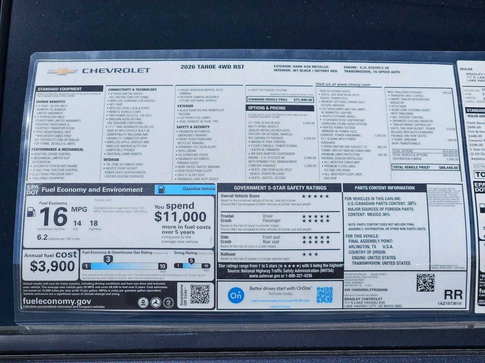 2026 Chevrolet Tahoe RST