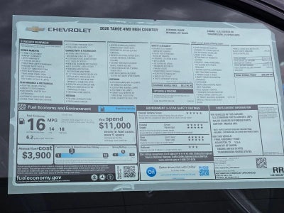 2026 Chevrolet Tahoe High Country