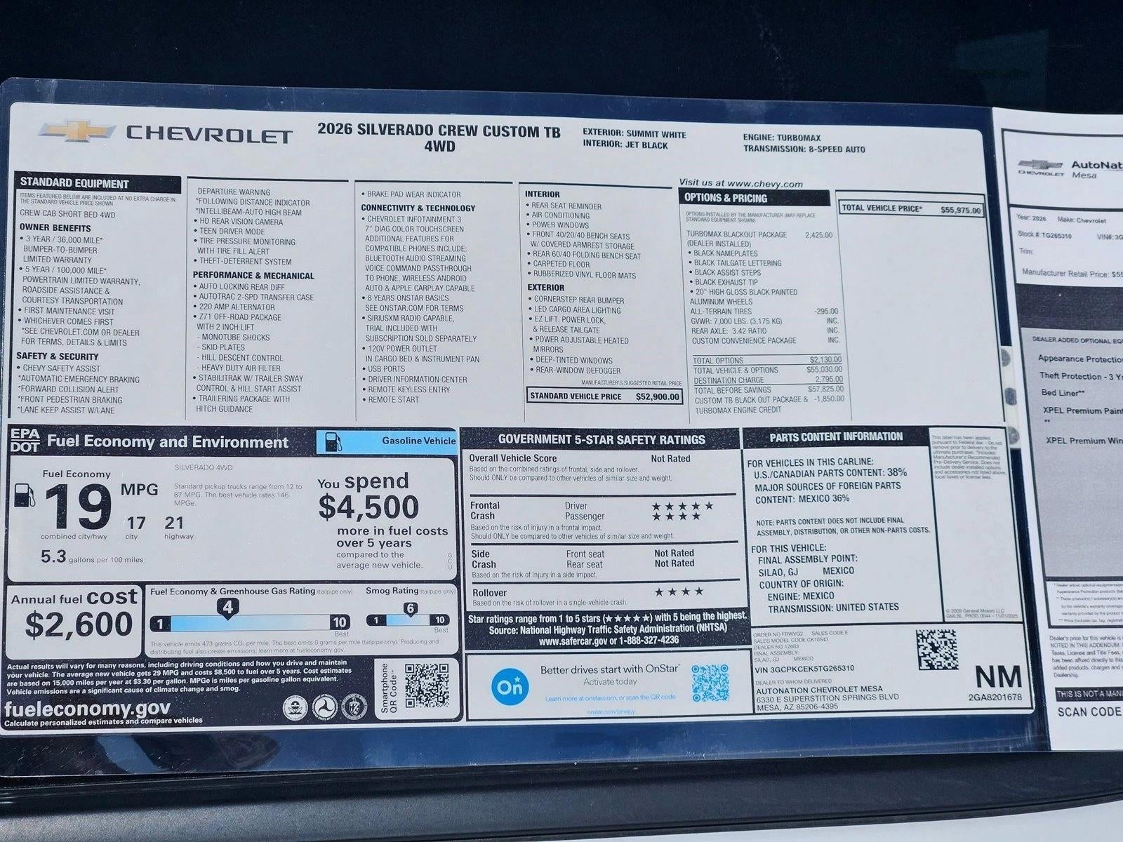 2026 Chevrolet Silverado 1500 Custom Trail Boss
