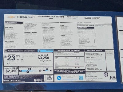 2026 Chevrolet Silverado 1500 Custom Trail Boss