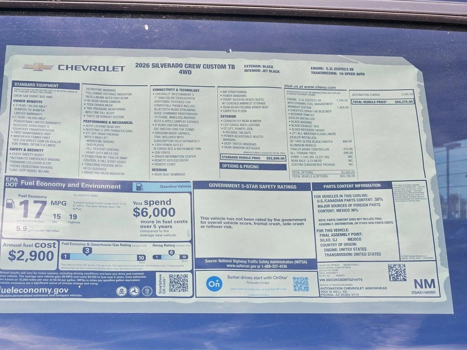 2026 Chevrolet Silverado 1500 Custom Trail Boss