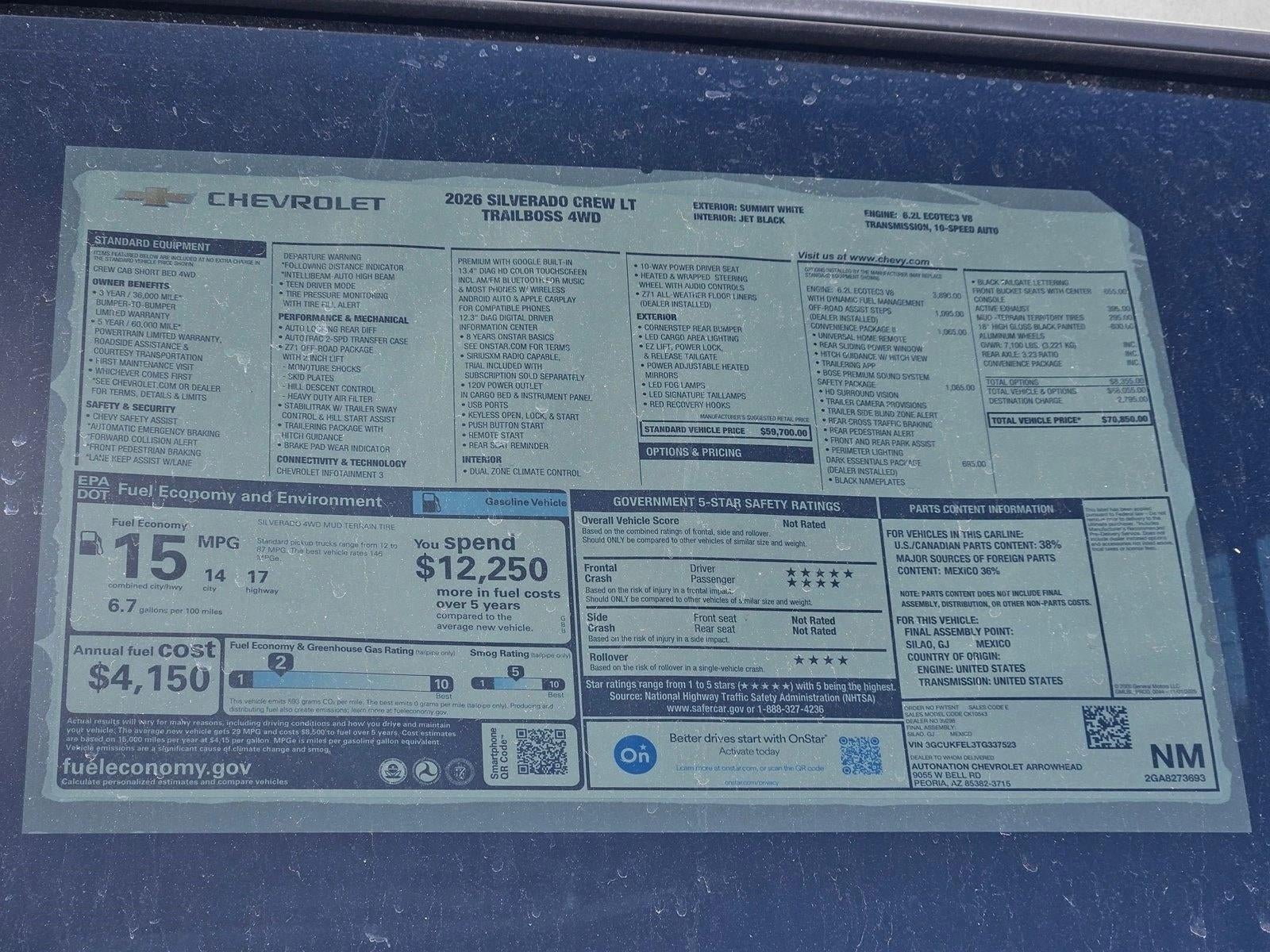 2026 Chevrolet Silverado 1500 LT Trail Boss