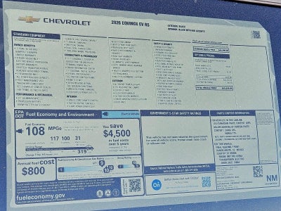 2026 Chevrolet Equinox EV RS