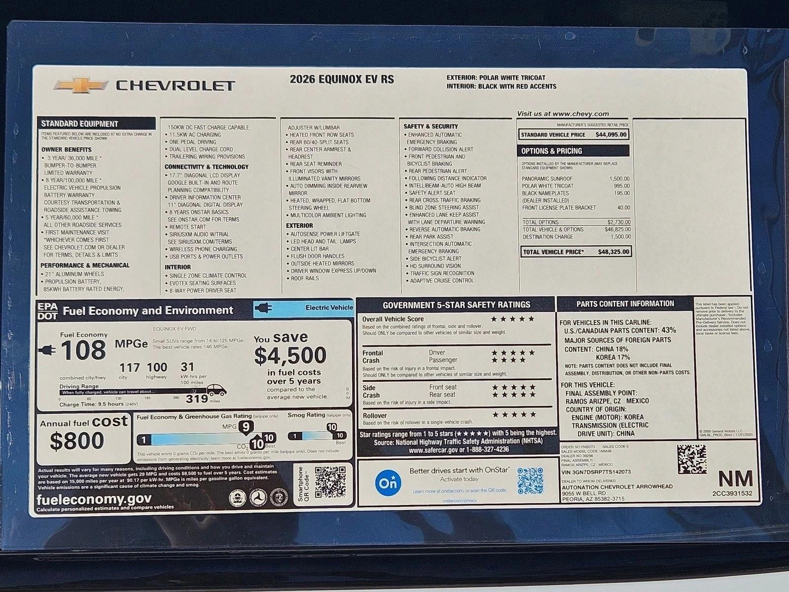 2026 Chevrolet Equinox EV RS
