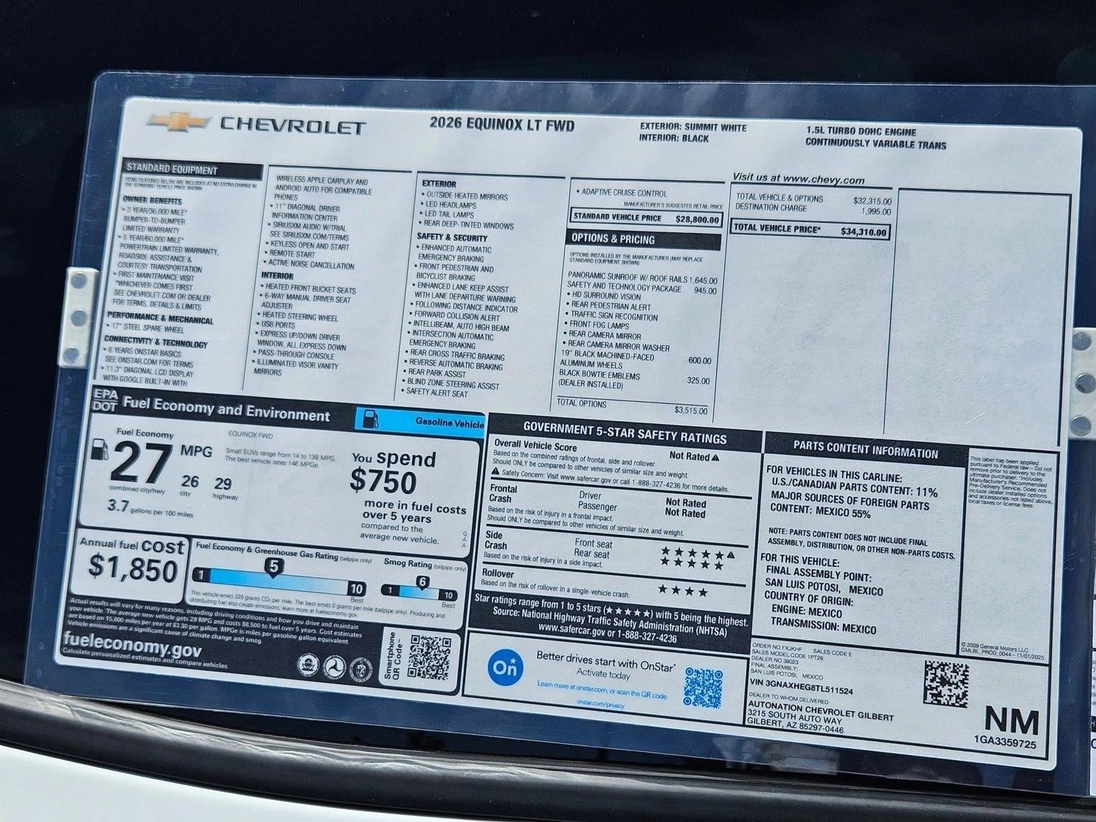 2026 Chevrolet Equinox LT