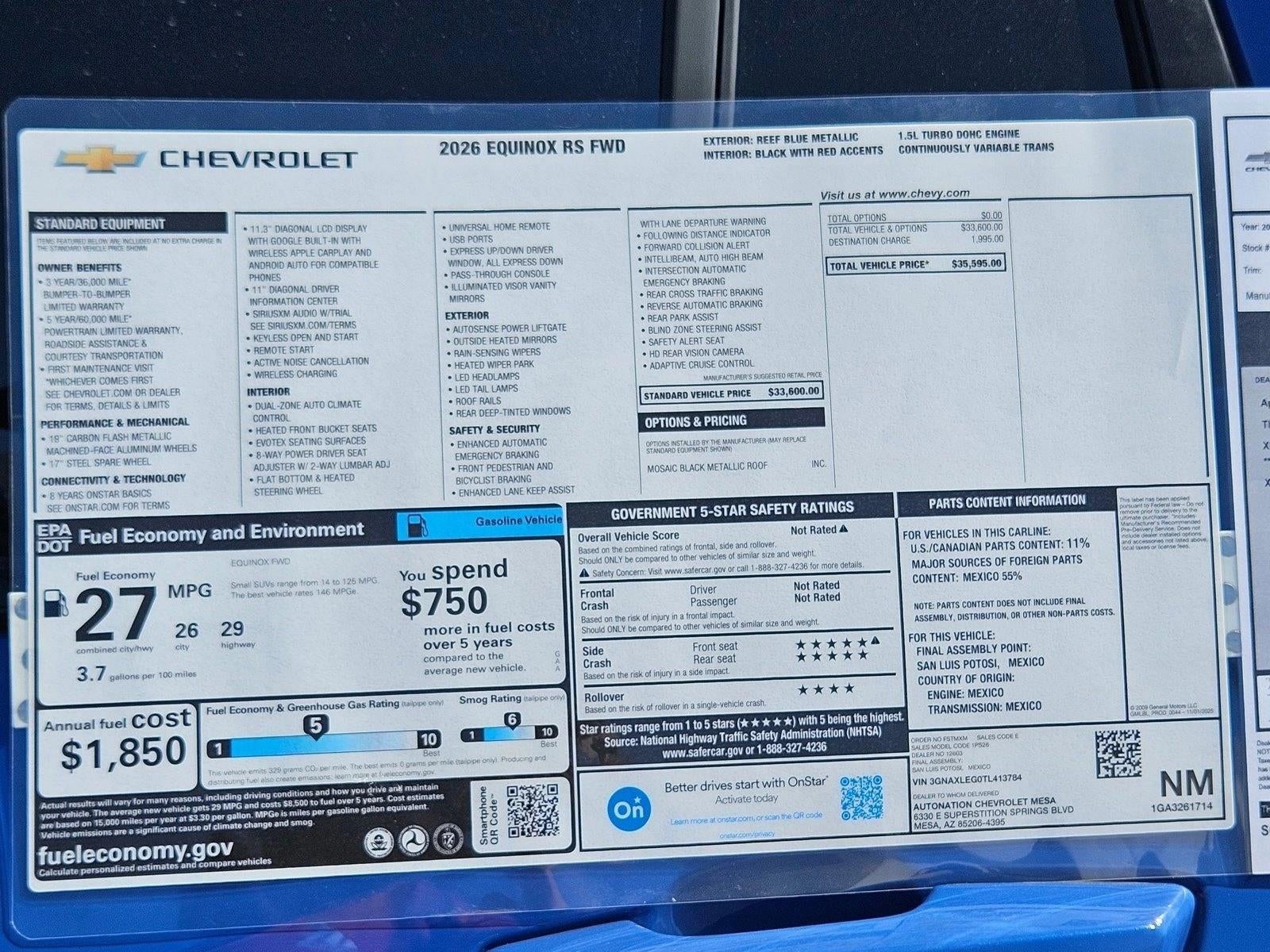 2026 Chevrolet Equinox RS