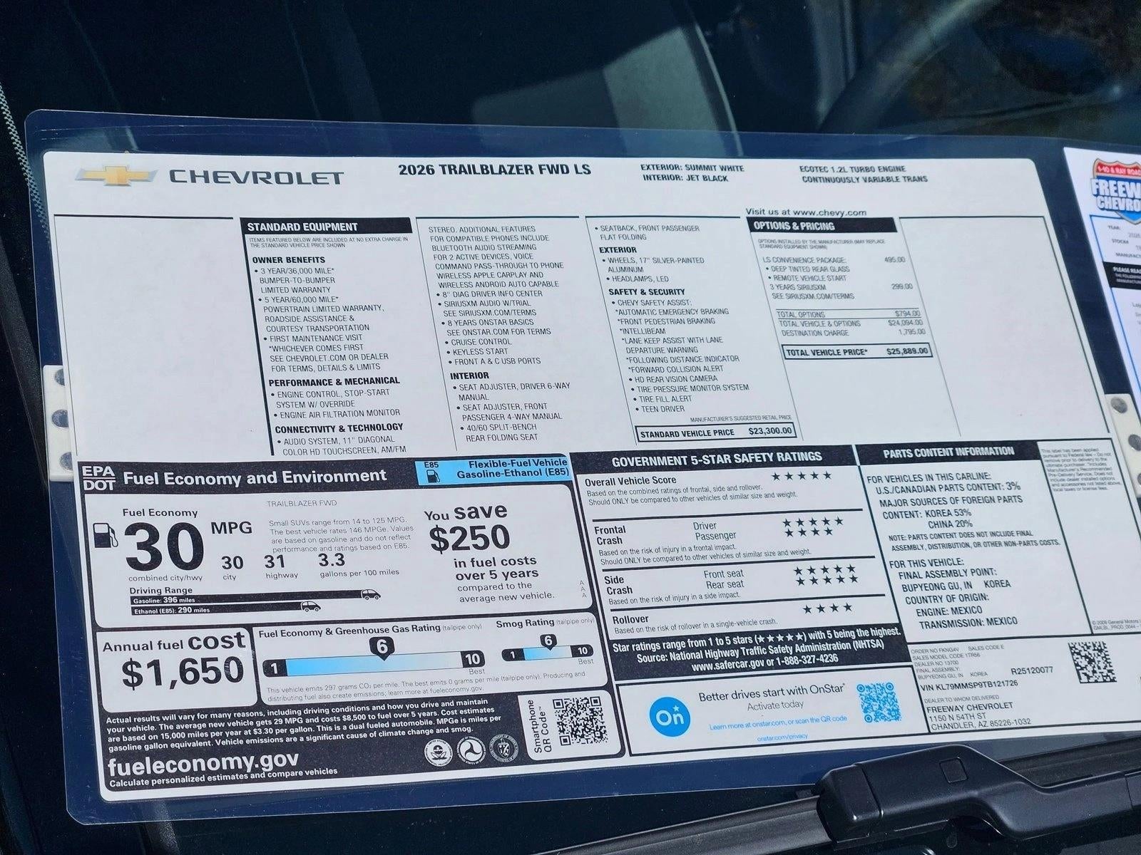 2026 Chevrolet Trailblazer LS