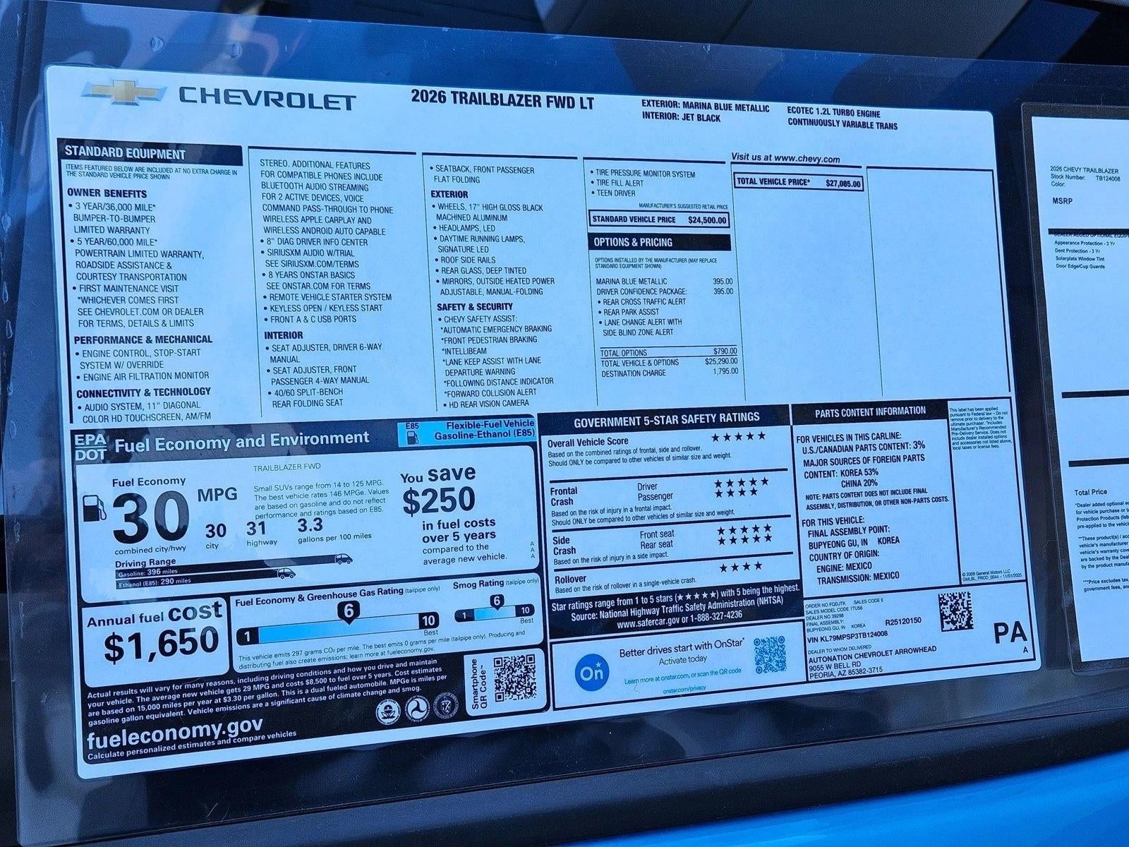 2026 Chevrolet Trailblazer LT