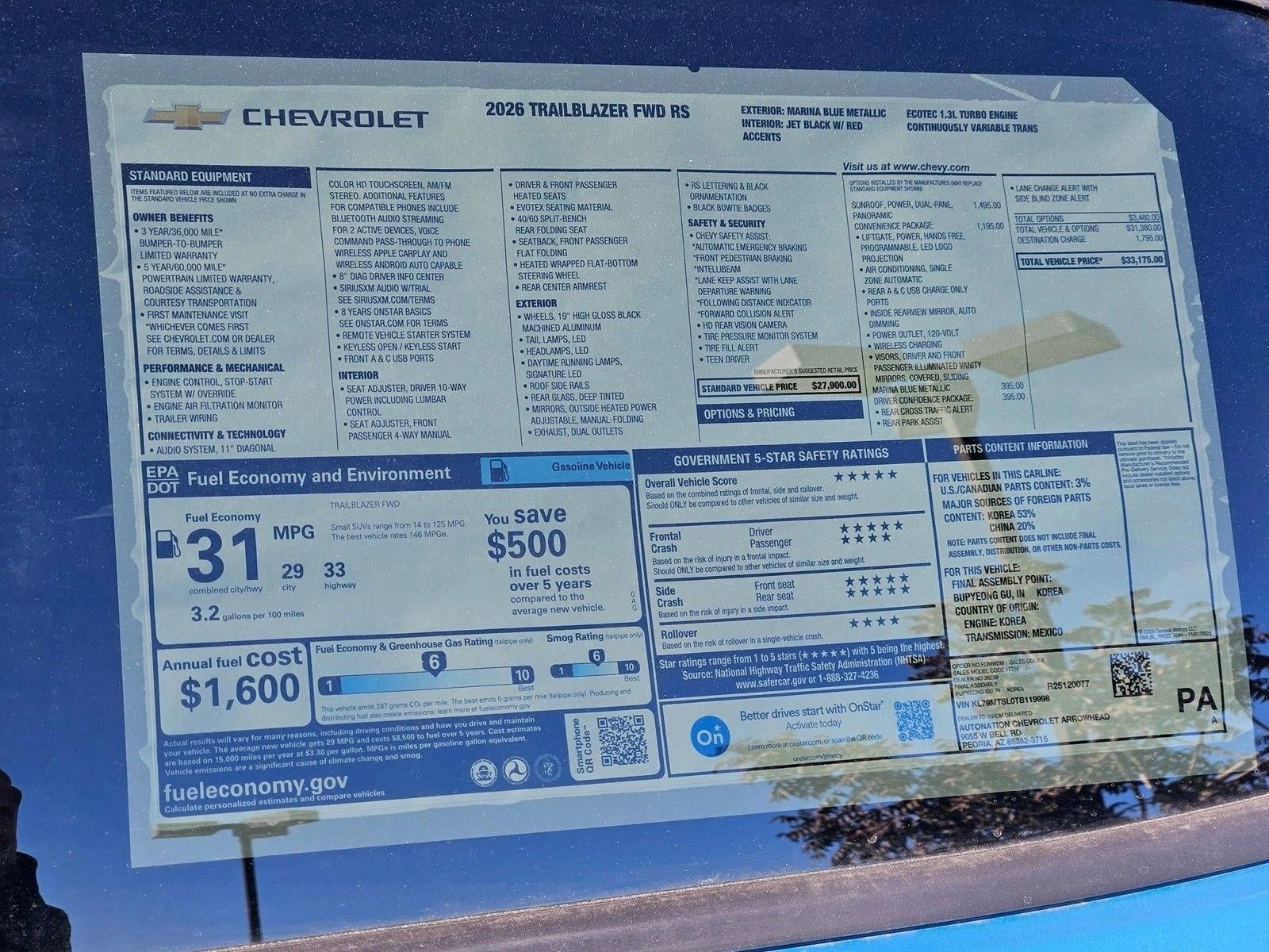 2026 Chevrolet Trailblazer RS