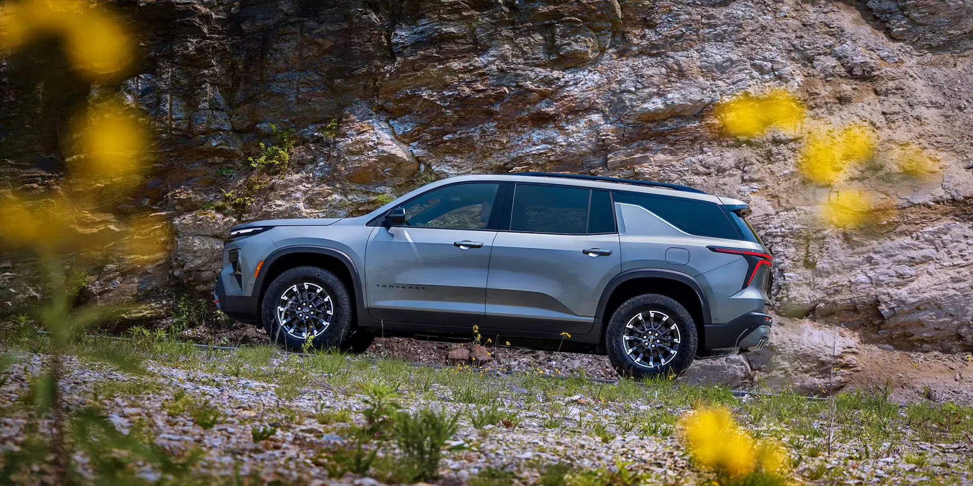 2026 Chevy Traverse on a gravel road