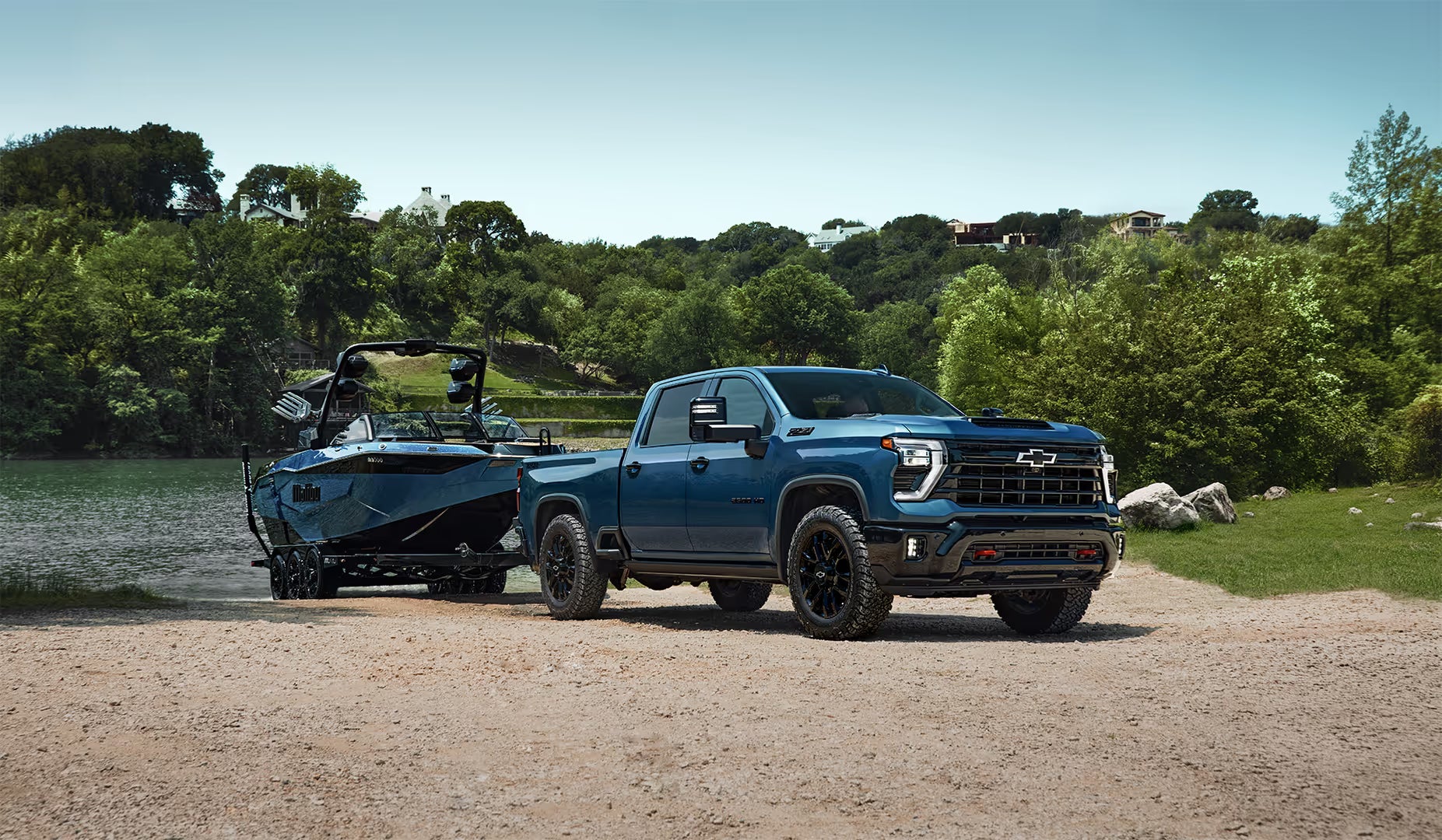 2026 Silverado 2500HD at a boat launch